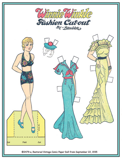 (image for) Winnie Winkle Paper Doll Set